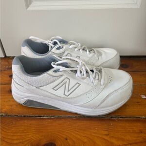 New Balance White and Light Gray Athletic Shoes